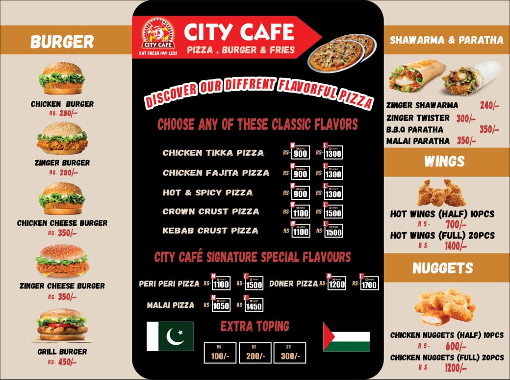 City Cafe Sialkot Menu