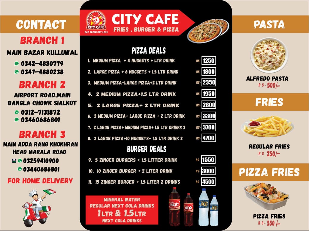 City Cafe Sialkot Menu